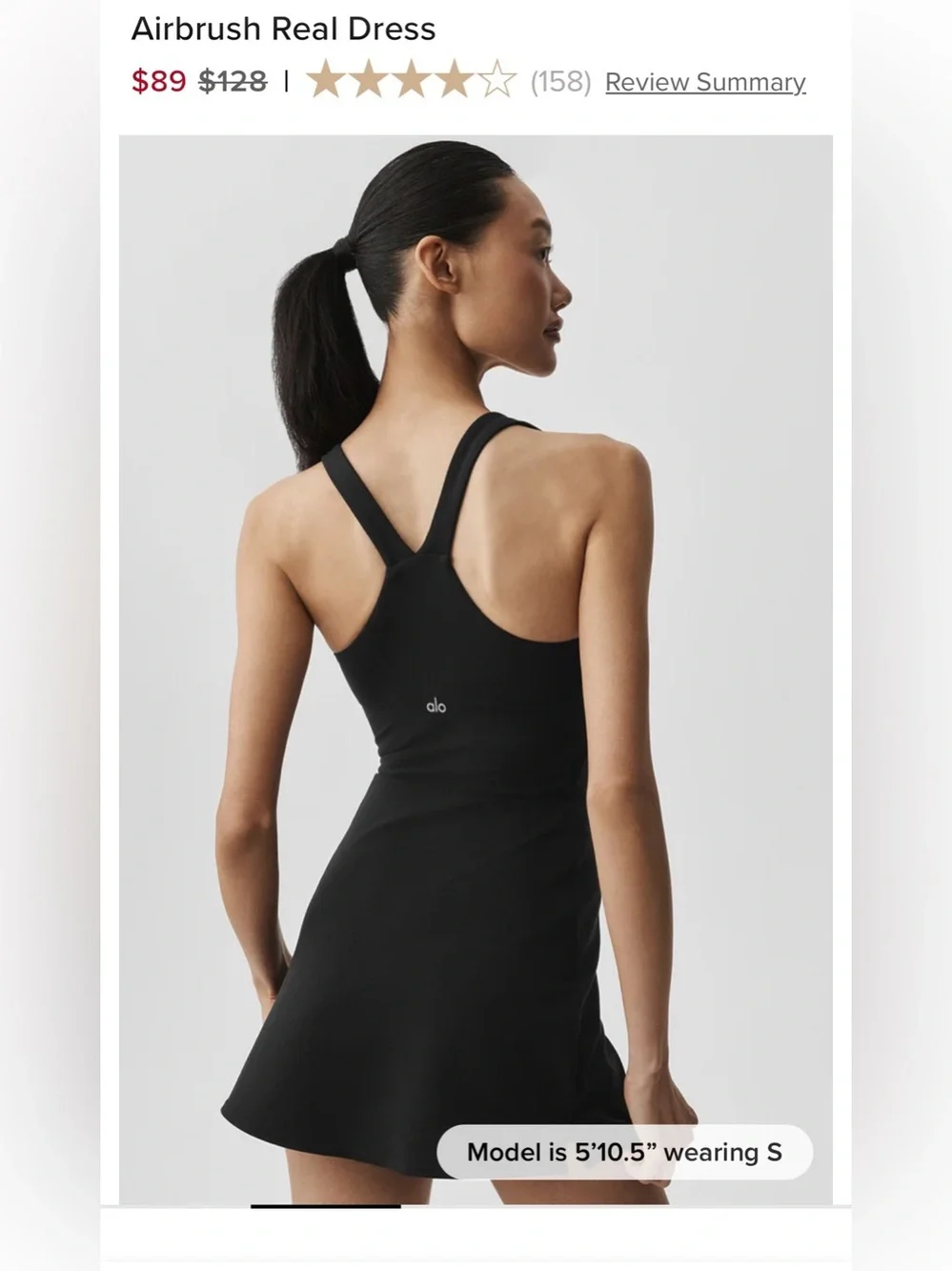 ALO Yoga white airbrush real dress white size S